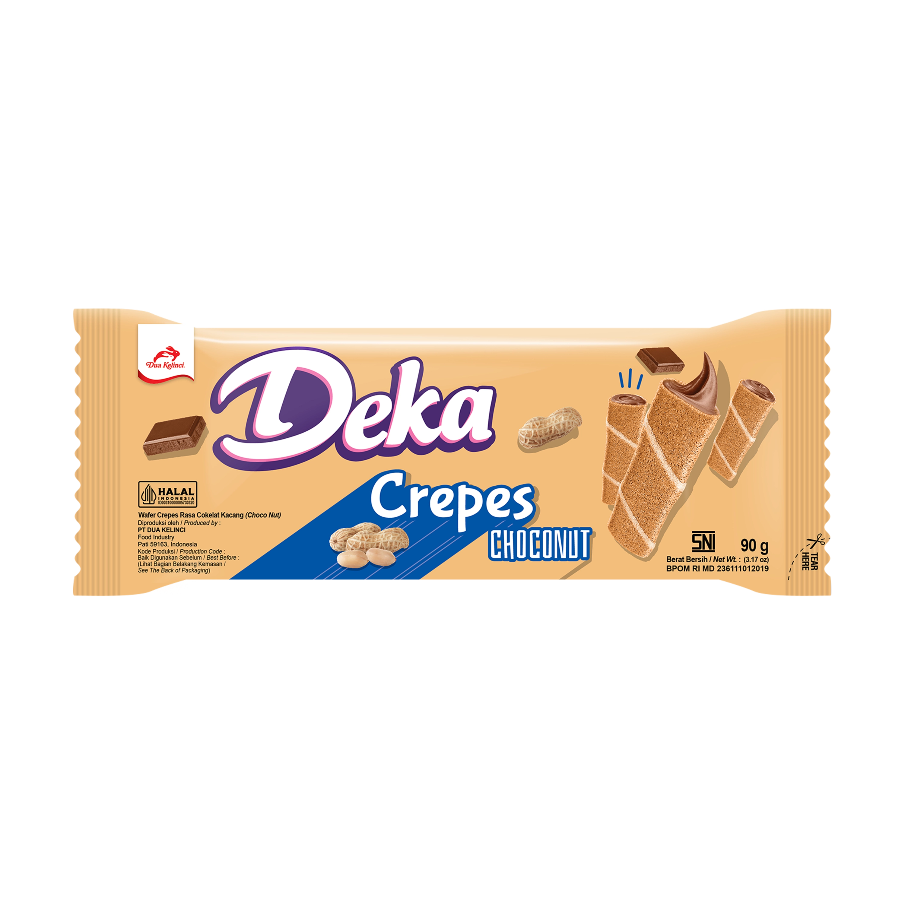 Dekat Etiket Crepes Choco Nut 90g