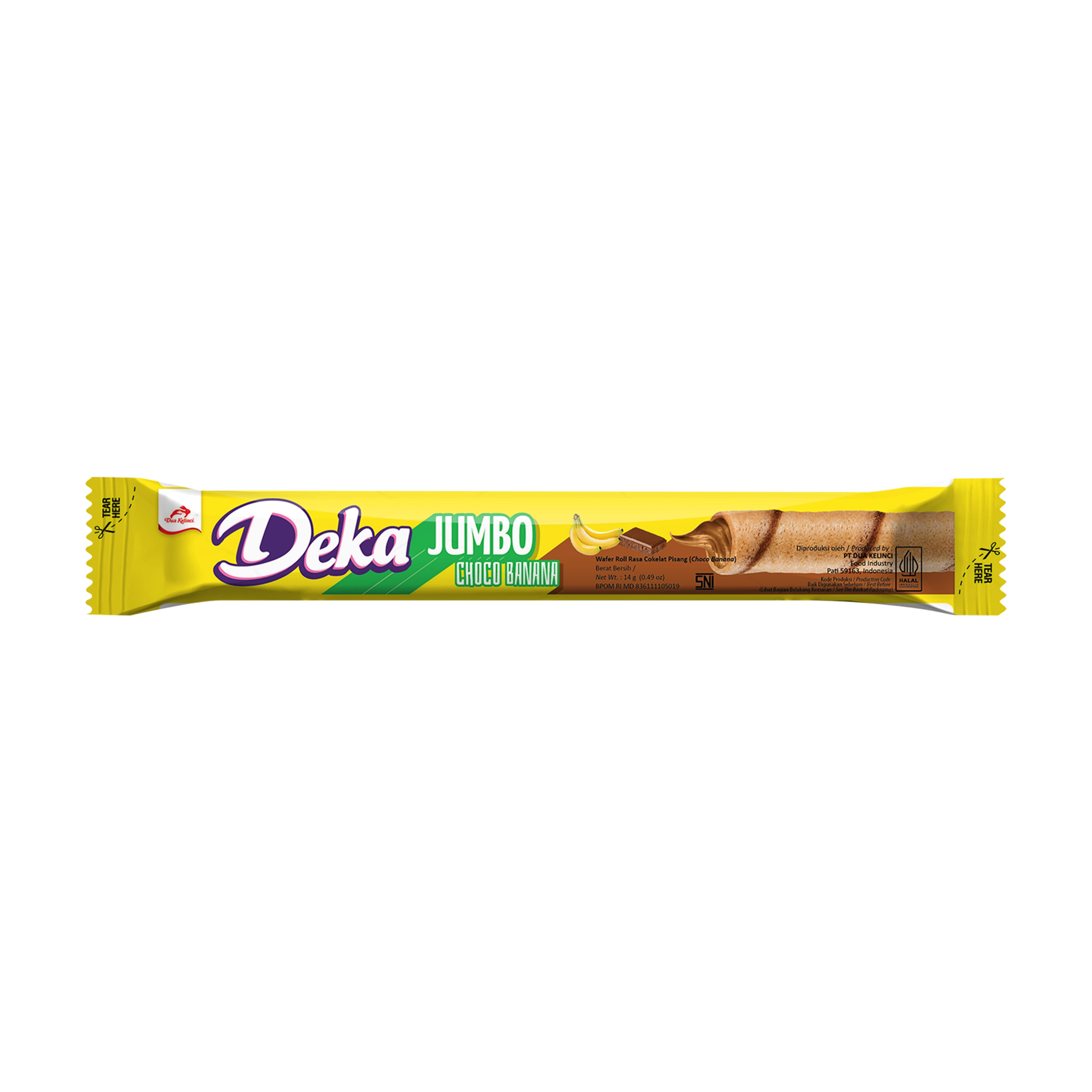 Dekat Etiket Jumbo Choco Banana 14g