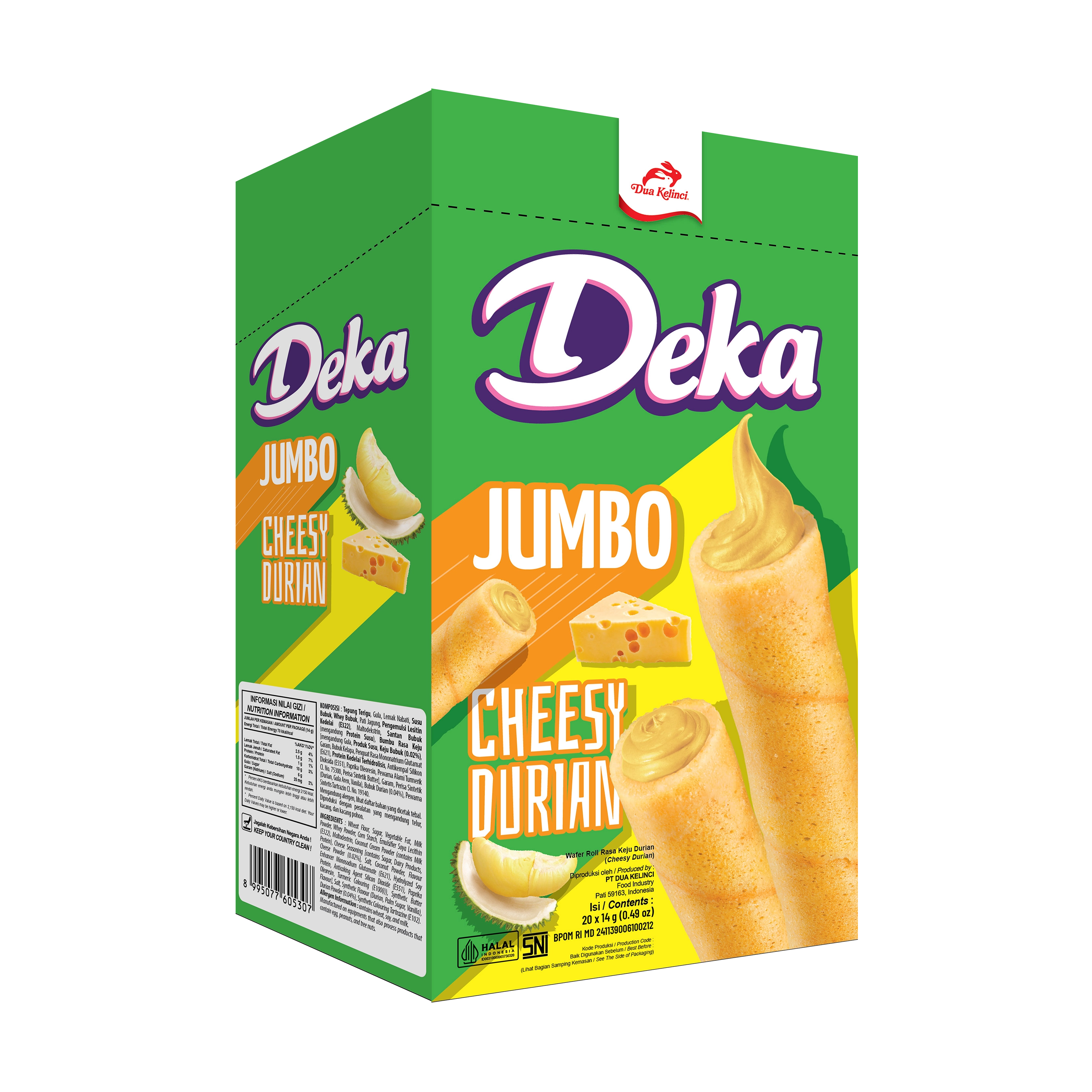 Deka Inner Box Jumbo Cheese Durian 14g