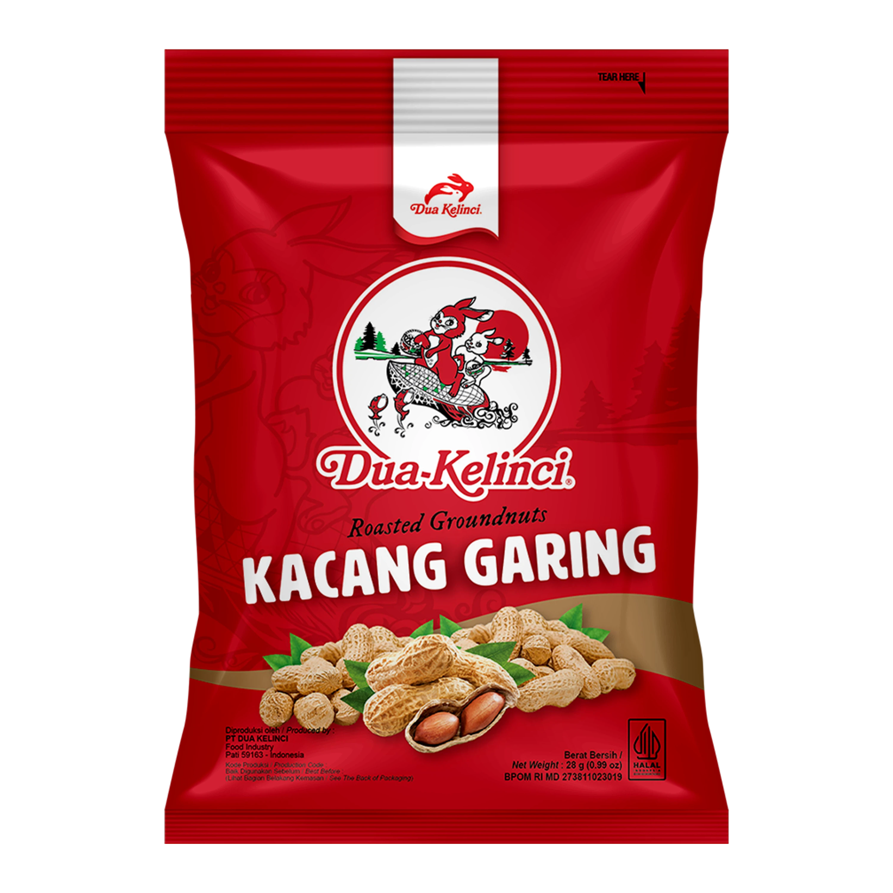 Dua Kelinci Kacang Garing 28G