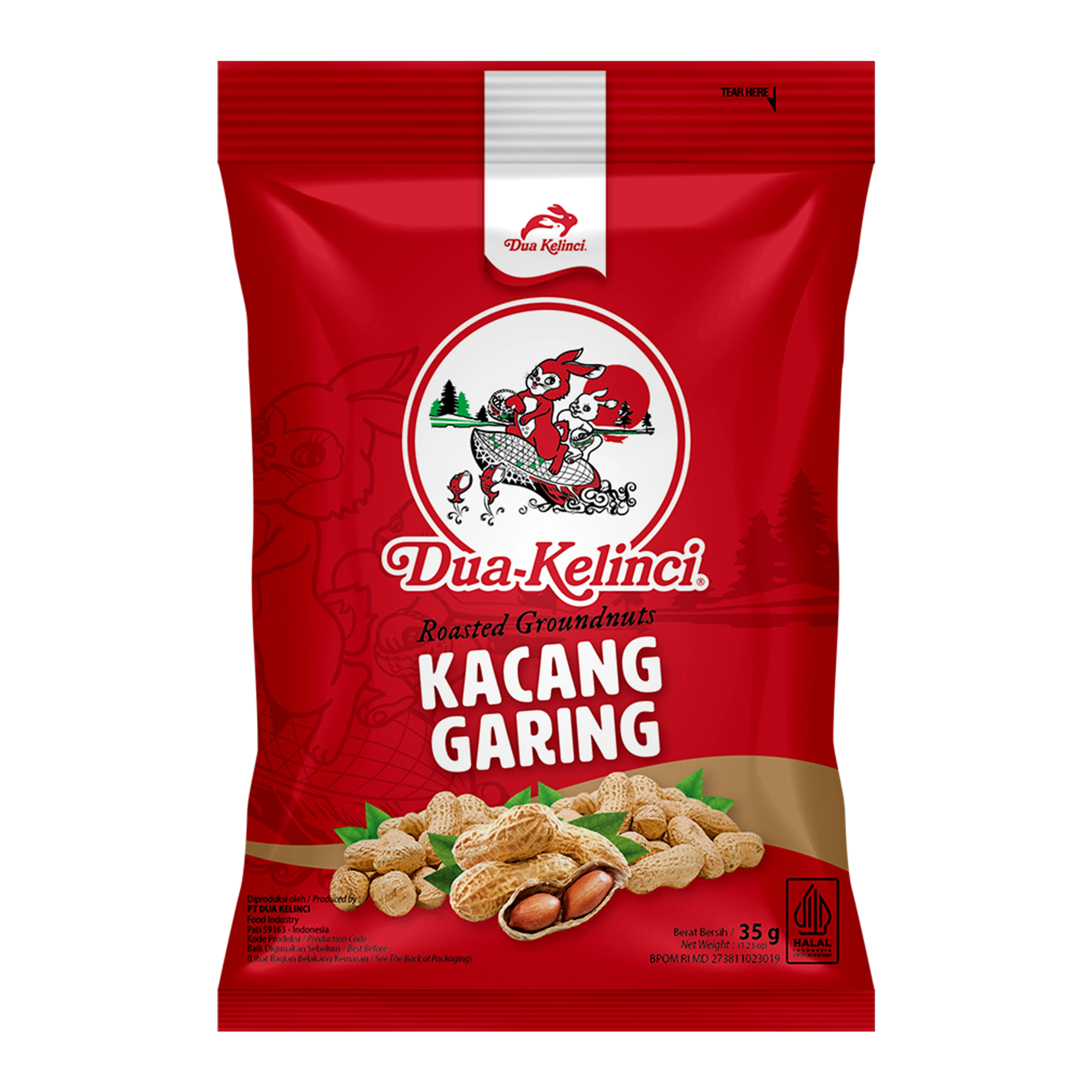 Dua Kelinci Kacang Garing 35G