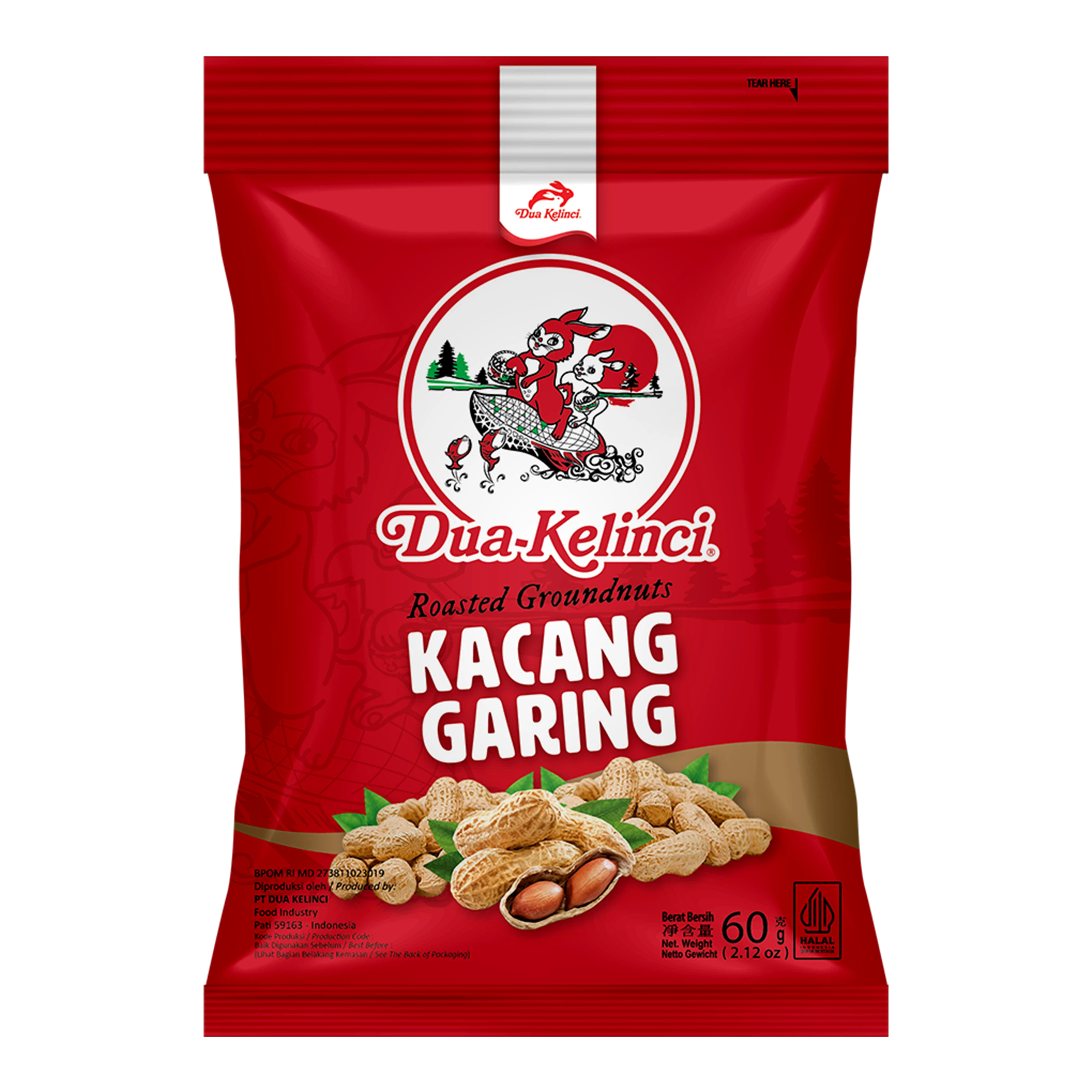 Dua Kelinci Kacang Garing 60G