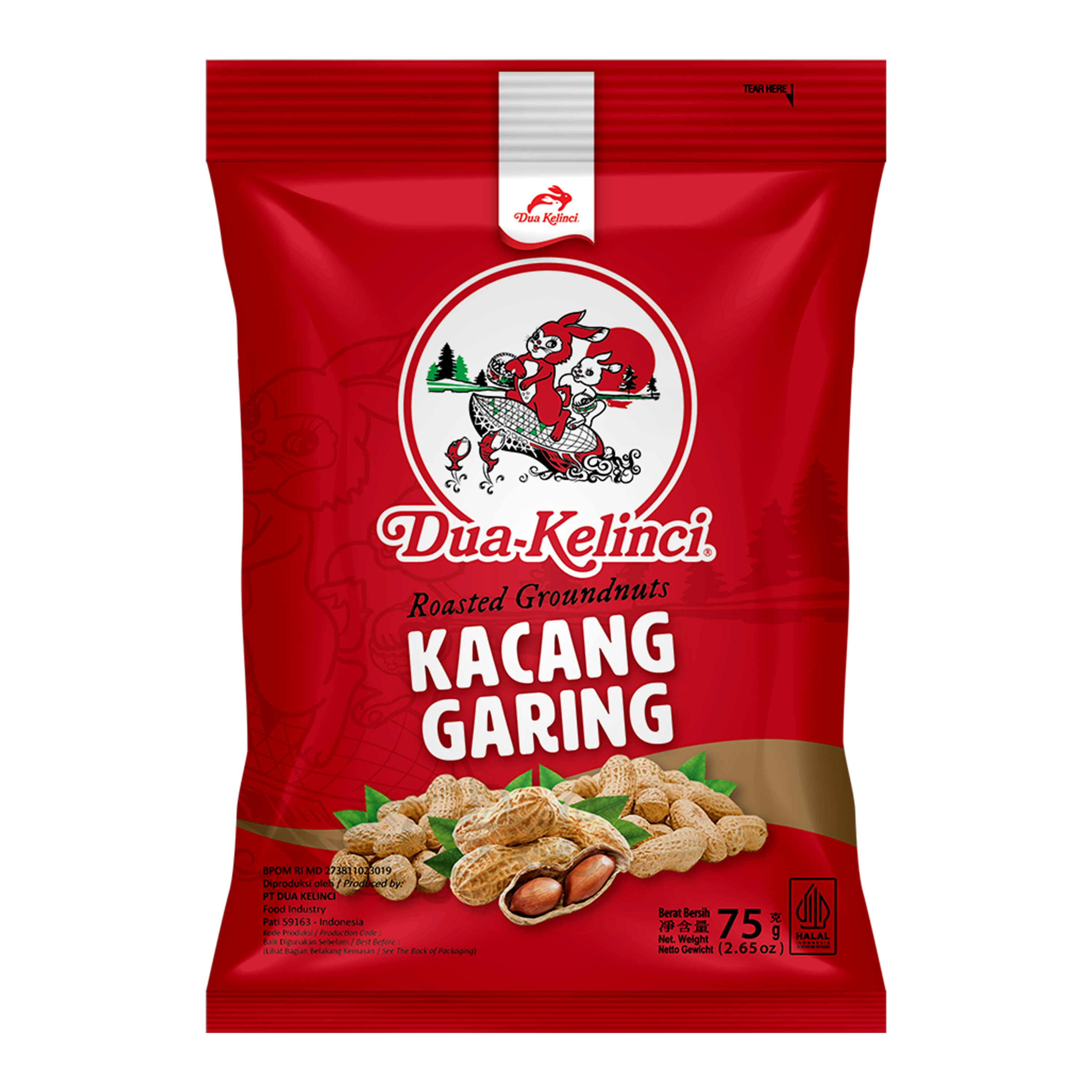 Dua Kelinci Kacang Garing 75G