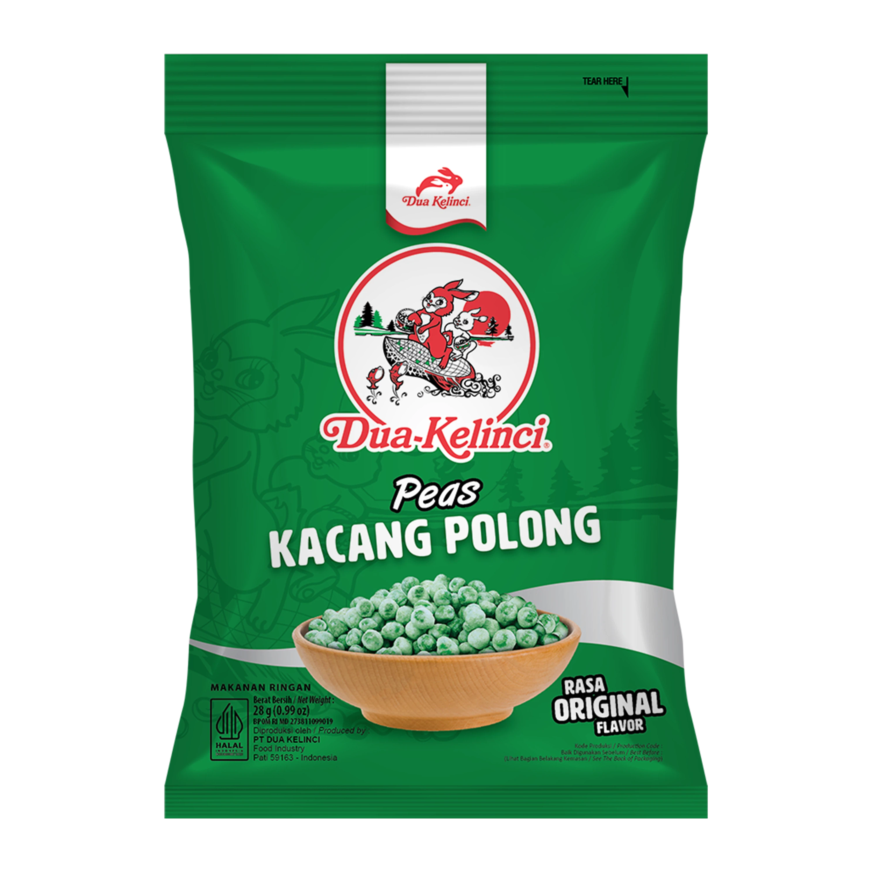 Dua Kelinci Kacang Polong Original 28G