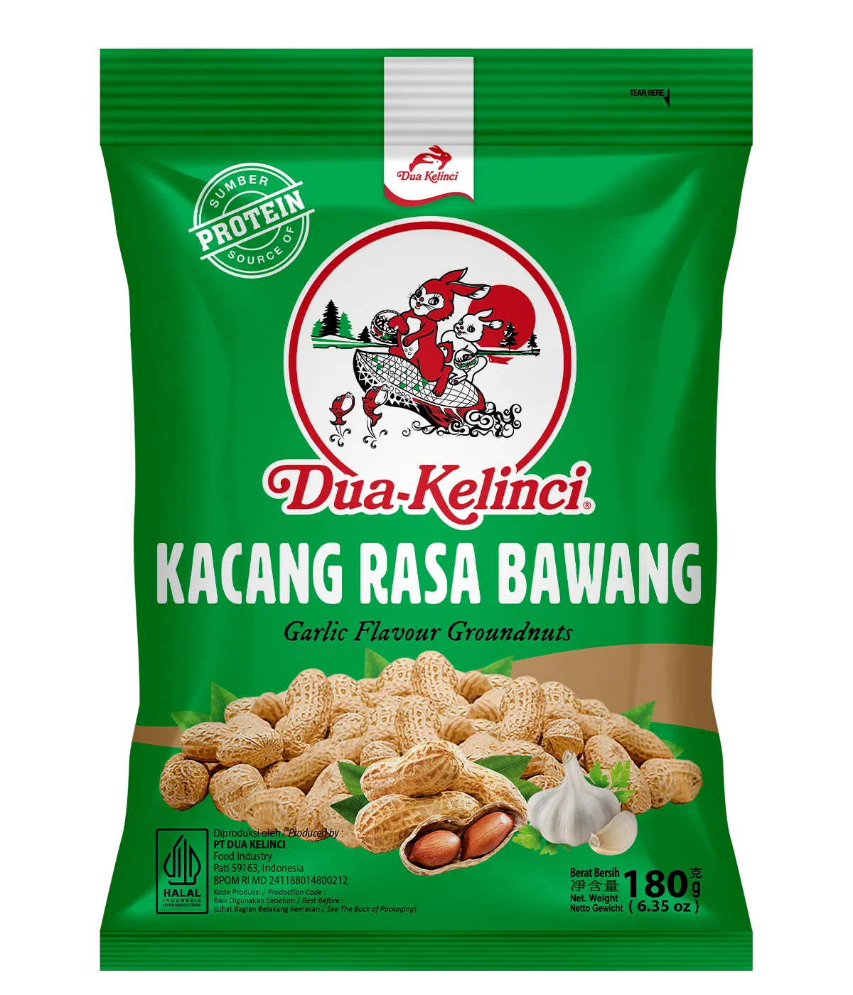 Dua Kelinci Kacang Bawang 180G