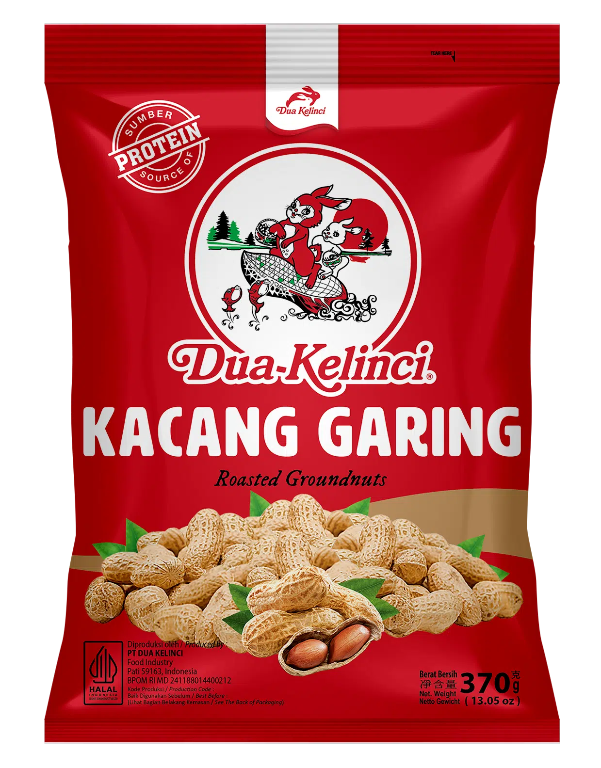Dua Kelinci Kacang Garing 370G