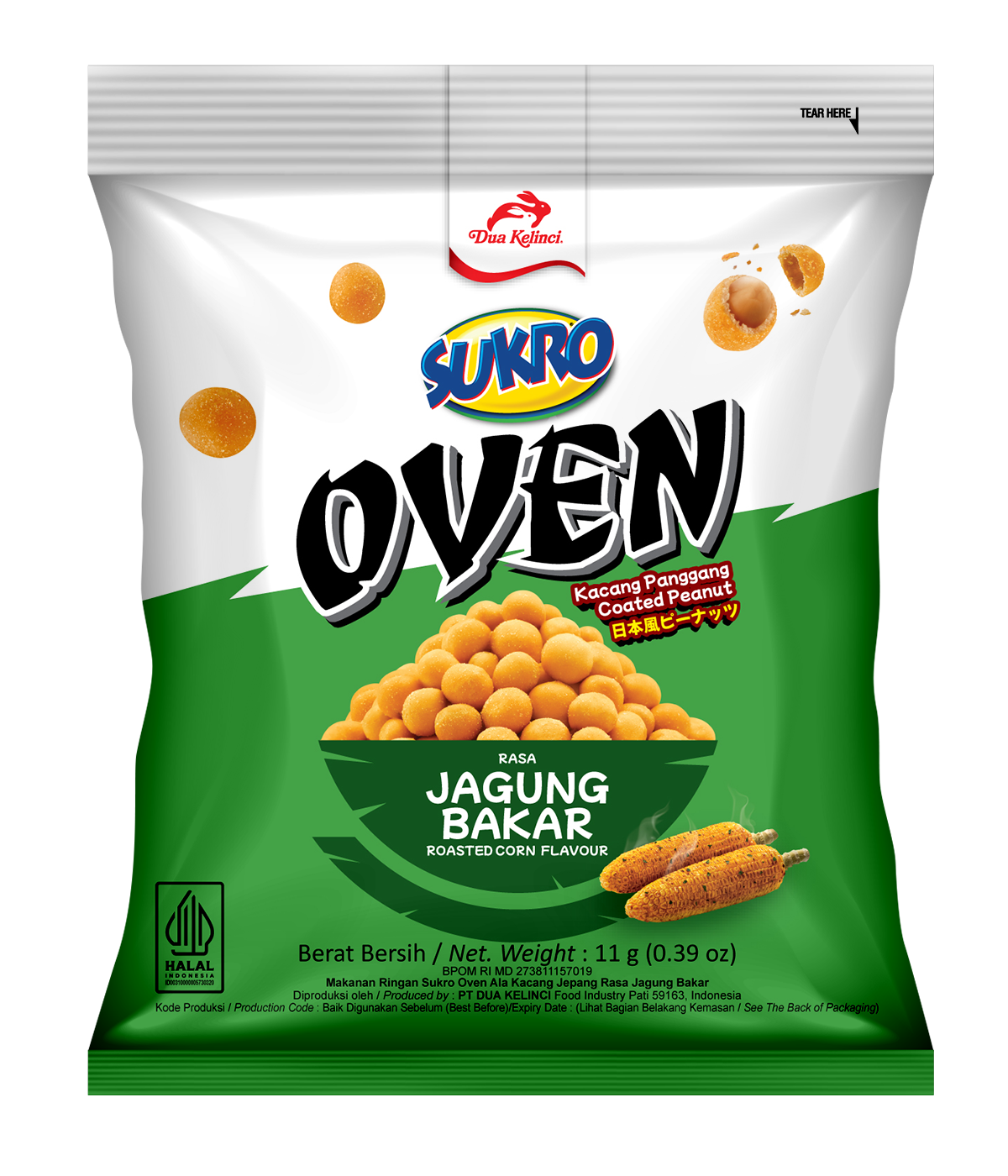 Sukro Kacang Oven Jagung Bakar 11g