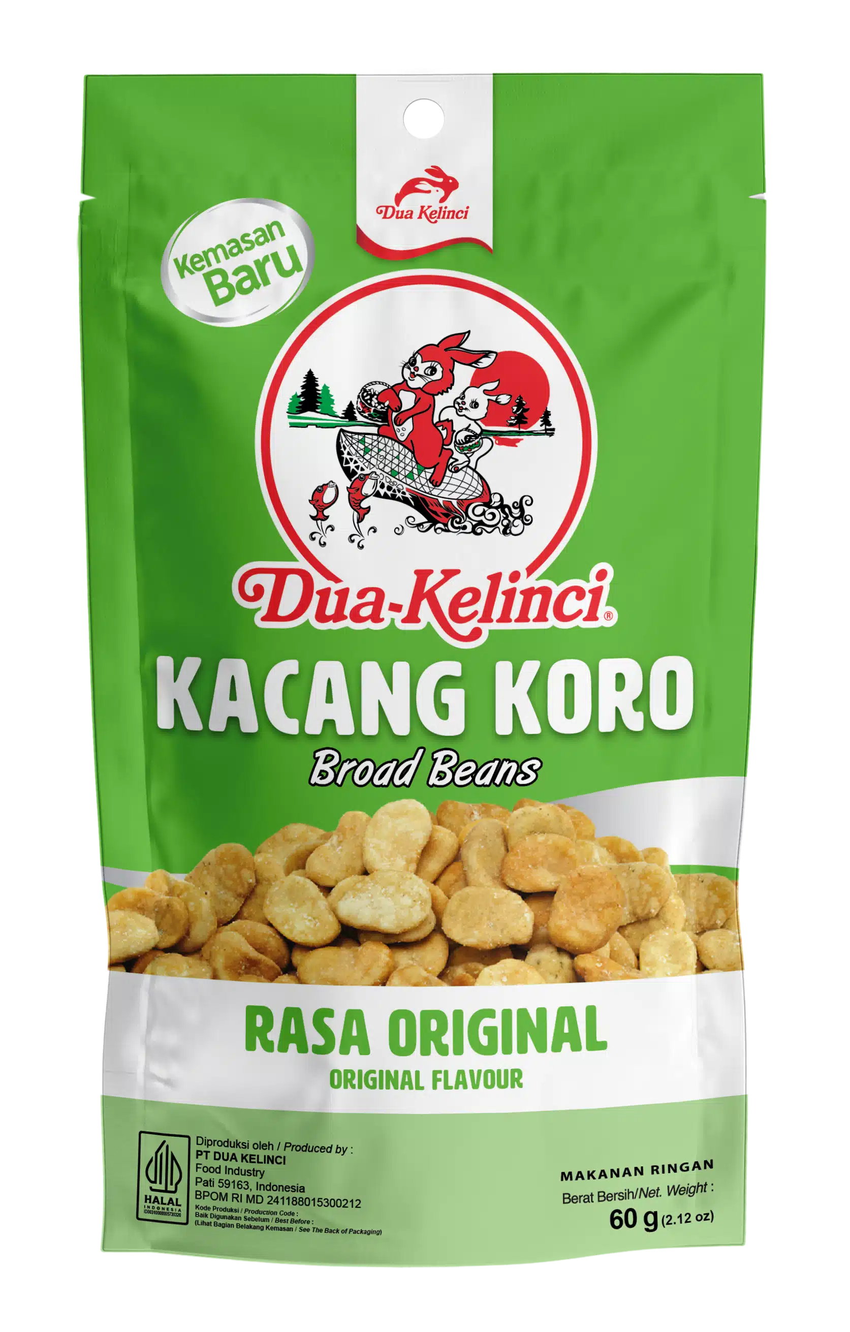 Dua Kelinci Kacang Koro Original 60G