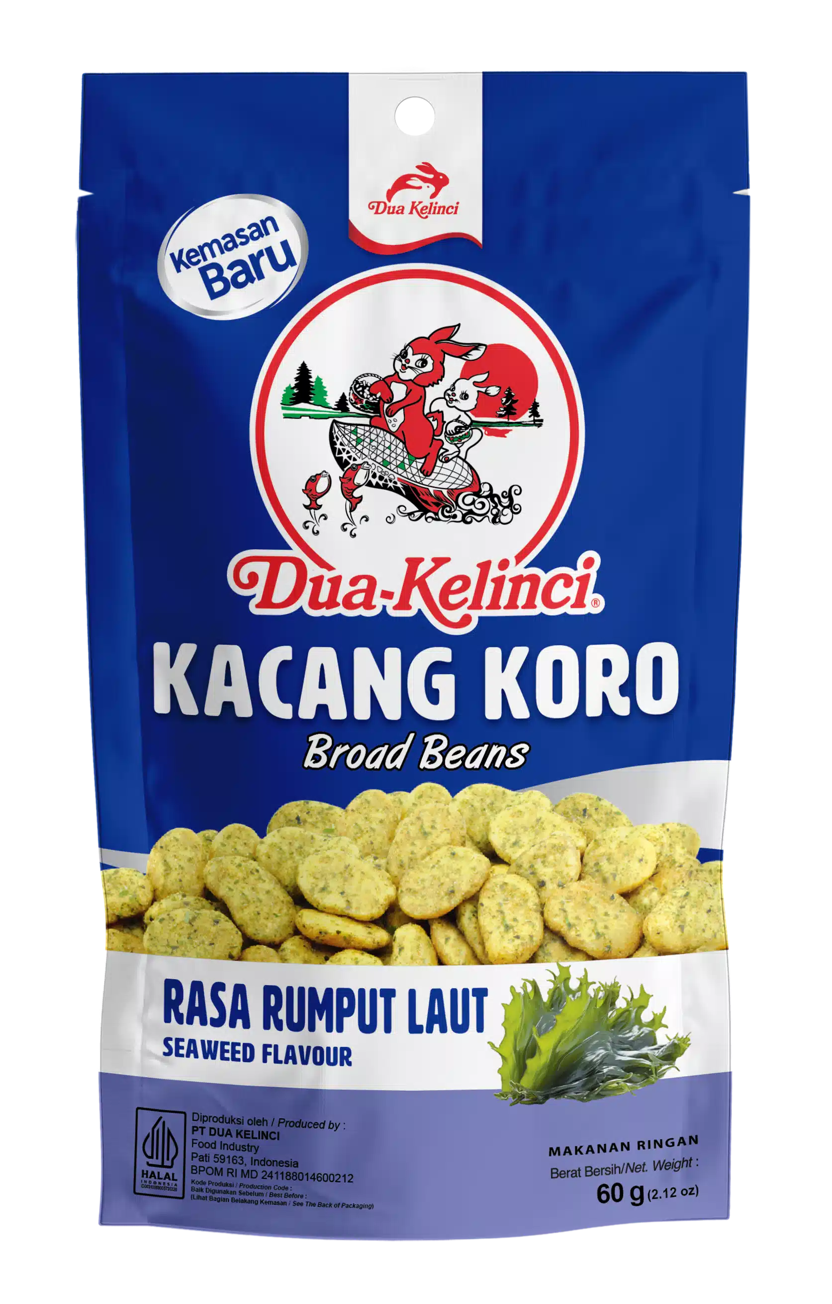 Dua Kelinci Kacang Koro Rumput Laut 60G