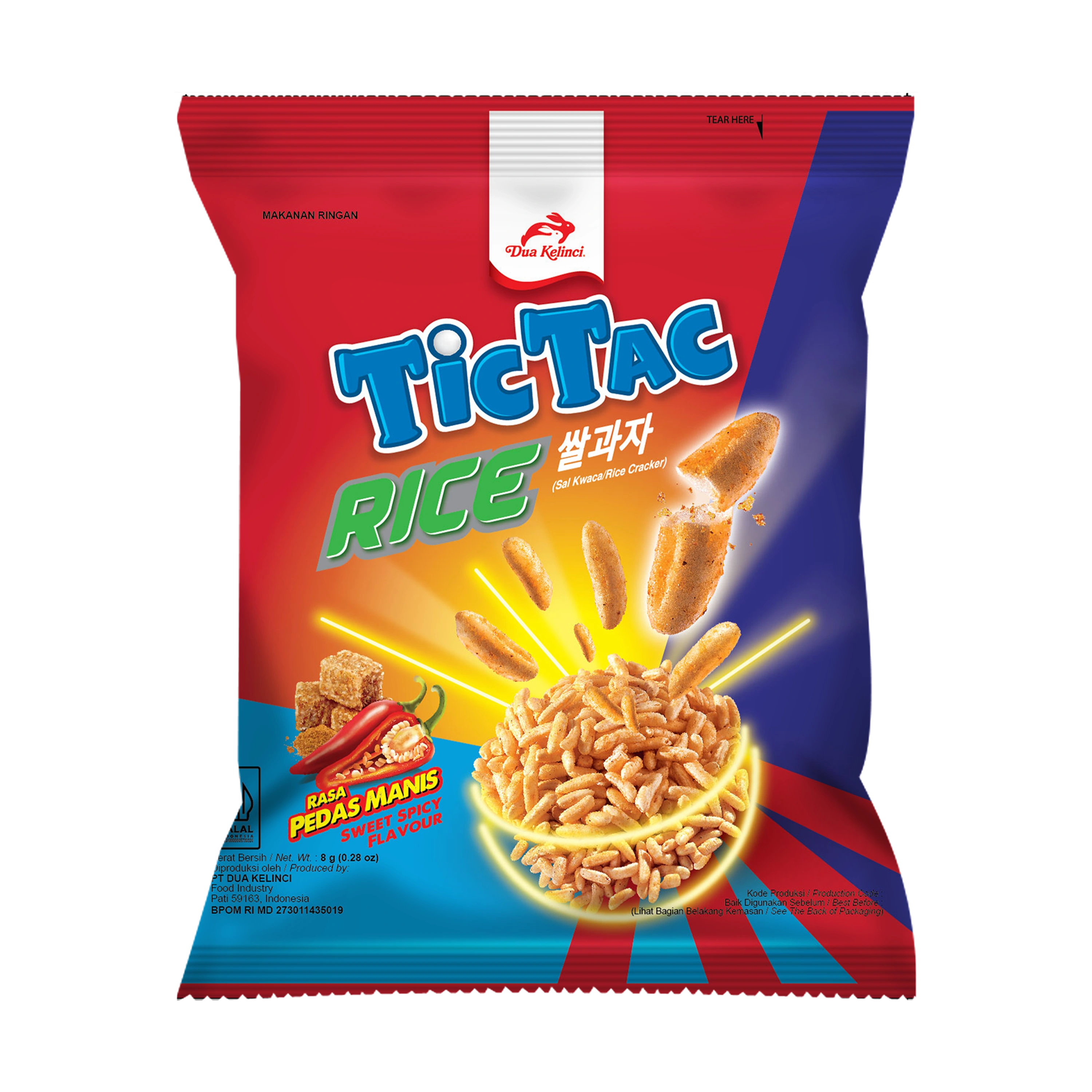 Tic Tac Rice Pedas Manis 8g